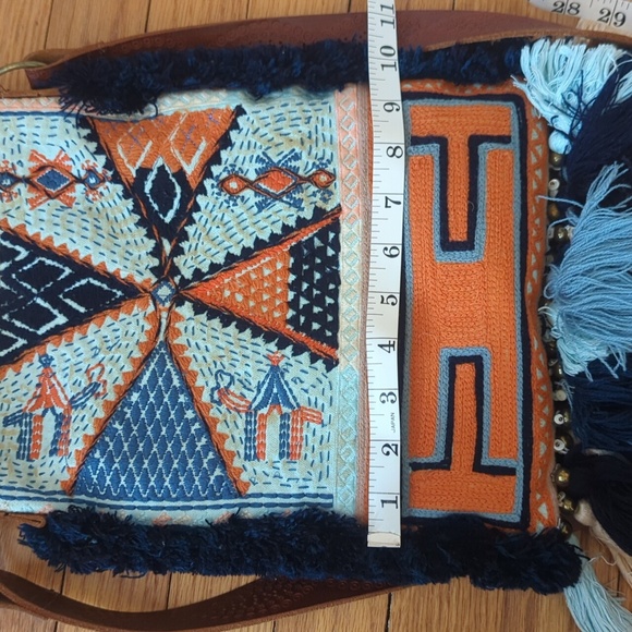 Free People embroidered crossbody bag with leather strap - Picture 13 of 15